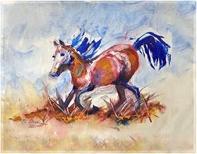 PM1336 Betsys Wild Horse Place Mat - 14 x 18 in. - Set of 4
