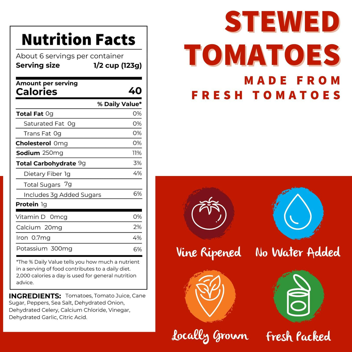 Stewed Tomatoes - 28oz - 6 pack by Dei Fratelli – 6 pack, Pack of 6, Model 414A
