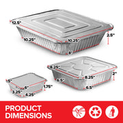 Stock Your Home Assorted 40 Pack w/ Lids / Red / With Lids Disposable Cookware