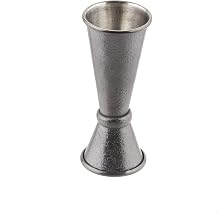 TableCraft 10560 Japanese Jigger, 0.5 oz. & 1 oz., 1-3/4" Dia. x 2-7/8"H, Black Acid Etch Finish, 18/8 Stainless Steel