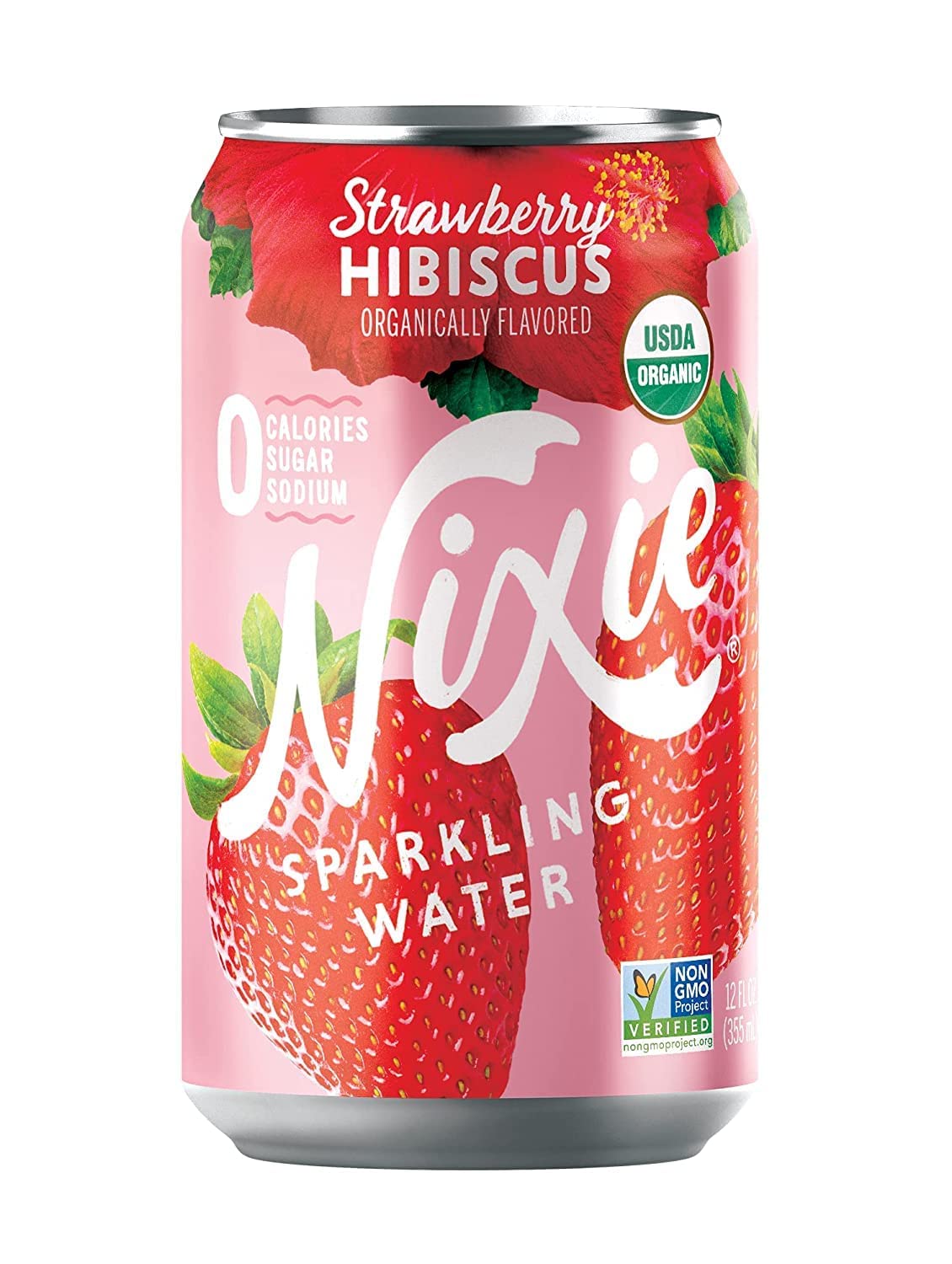 Nixie Strawberry Hibiscus / 36 Fl Oz (Pack of 8) / 1 Carbonated Water