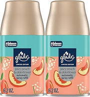 Glade Automatic Spray Refill, Juicy Peach & Elderflower, Scented Air Freshener for Home and Bathroom, 6.2 Oz, 2 Count