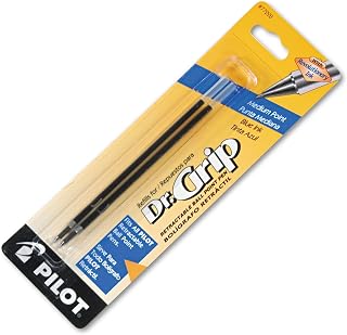 Pilot Dr. Grip Refills for Ballpoint Smooth Writing Pens, Blue Ink, 2-Pack