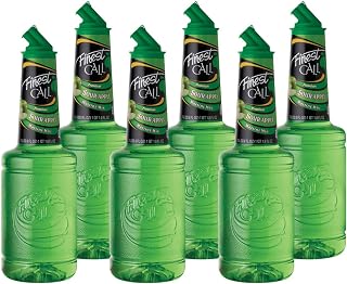 Finest Call Premium Sour Apple Martini Drink Mix, 1 Liter Bottle (33.8 Fl Oz), Pack of 6