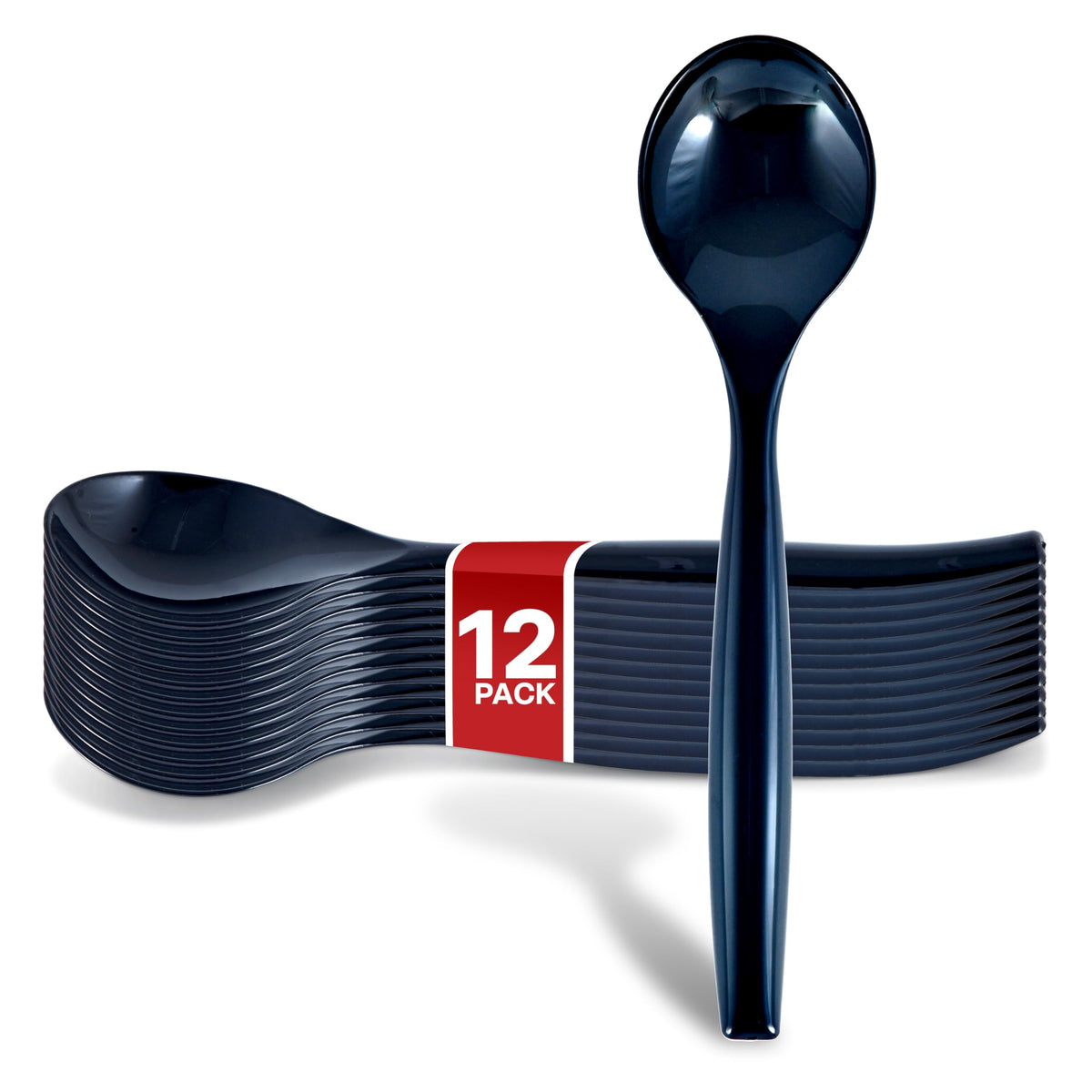 Stock Your Home Black / 24 count / 24 Serving Spoons