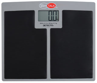 Talking Bathroom Scale by - 550lb Capacity by Detecto – Universal, Stainless Steel, Gray, Model SLIMTALKXL