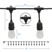 15 Clear Incandescent Edison Bulb Lights by PHILIPS – 28, Copper, Clear, Model 639304-278