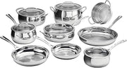 Cuisinart 15 Piece PureClad Triple-Ply, Stainless Steel, Cookware Set, PCST-15