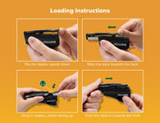 Nano Mini Staplers by Bostitch – 2 Count, Plastic, Black, Pack of 2, Model 1830-2PK