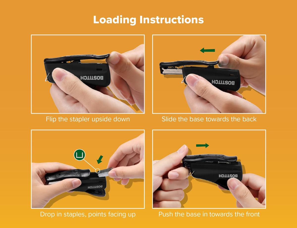 Nano Mini Staplers by Bostitch – 2 Count, Plastic, Black, Pack of 2, Model 1830-2PK
