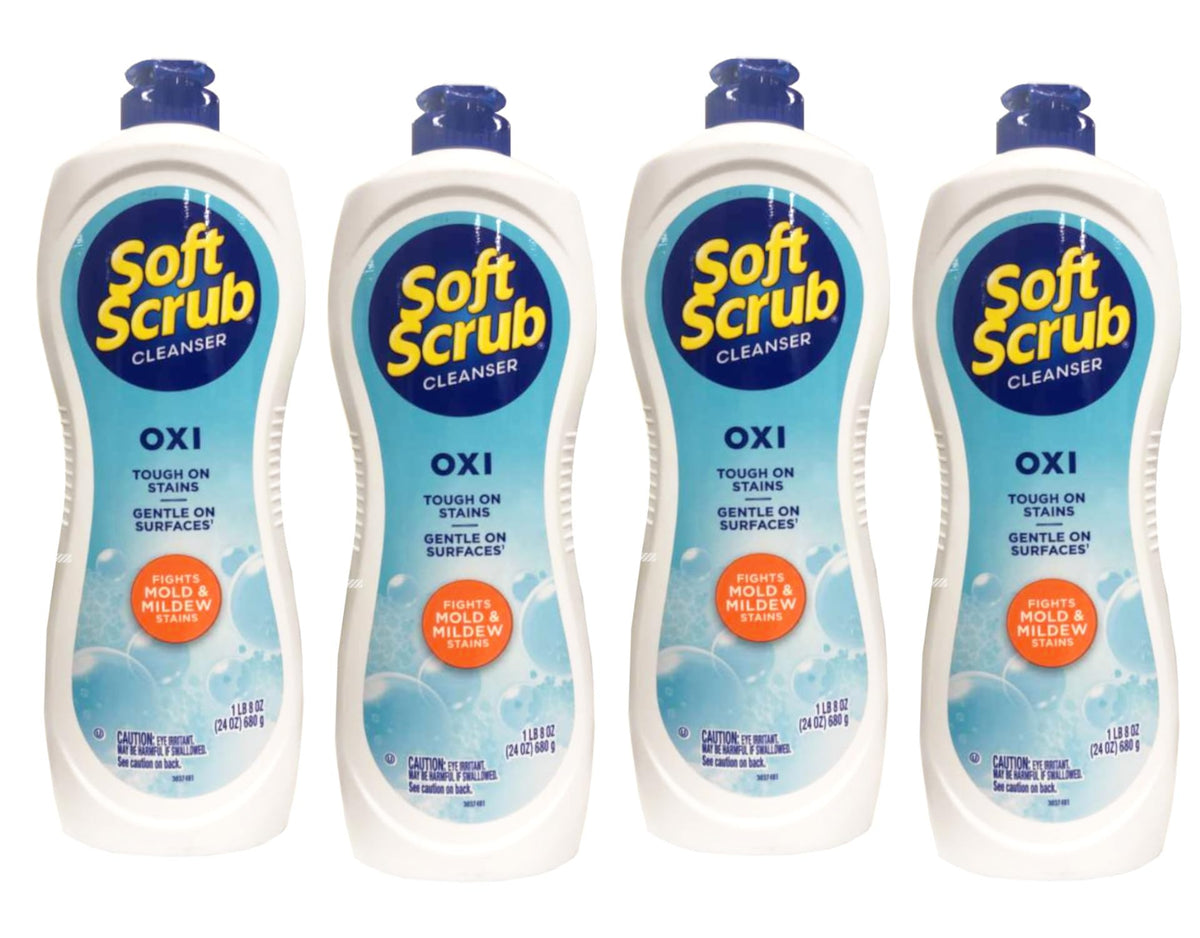 Oxi Cleanser by Soft Scrub – 24 Ounce (Pack of 4), Pack of 4, Model S-xa563
