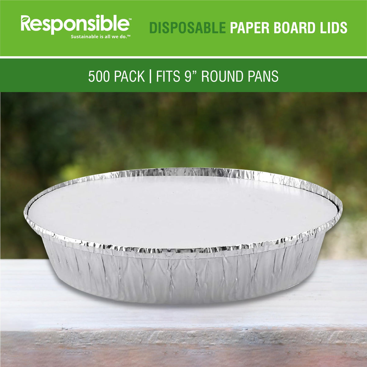 Responsible Products 9 inch Lids (500 Count) / Clear / Casual Disposable Cookware