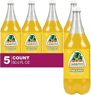 Jarritos 5-Pack of Pineapple Mexican Soft Drink Plastic Bottle 50.7 fl oz (1.5 lt) Made with 100% Natural Sugar