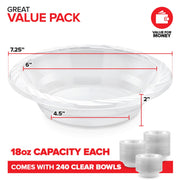 Stock Your Home 240 / 18 Oz / Clear Bowls