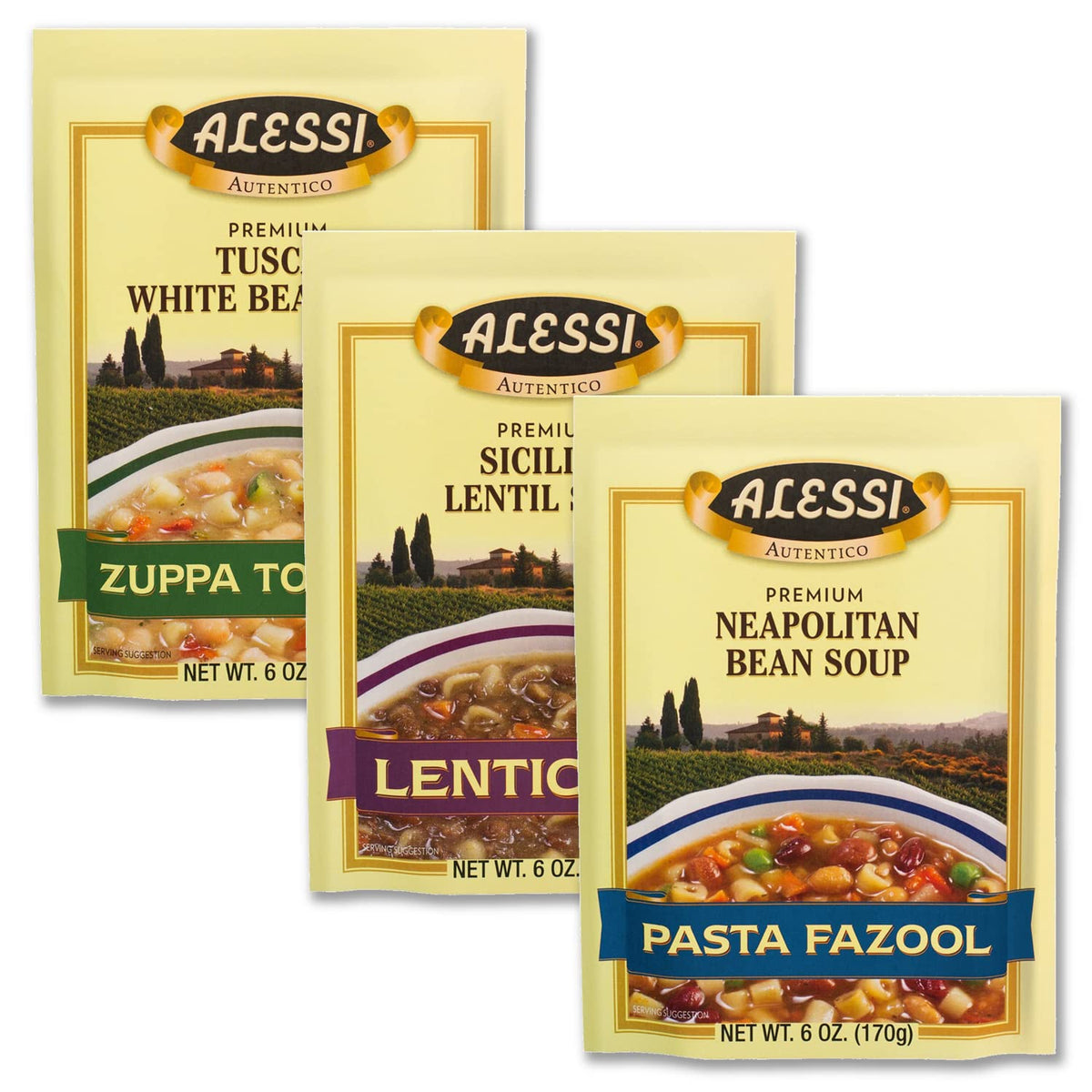 Alessi Variety / 2 Ounce (Pack of 3) / 1 Dry Soup Mixes