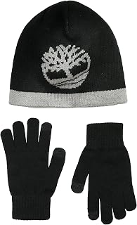Timberland Boys' Cuff Hat With Contrast Magic Glove Set