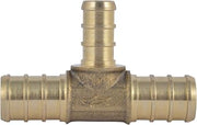 SharkBite 1/2 Inch x 1/2 Inch x 3/8 Inch Crimp Reducing Tee, Brass Plumbing Fitting, PEX Pipe, PE-RT, UC363LFA