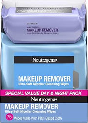 Neutrogena Day & Night Facial Cleansing Wipes, 3 Packs of 25