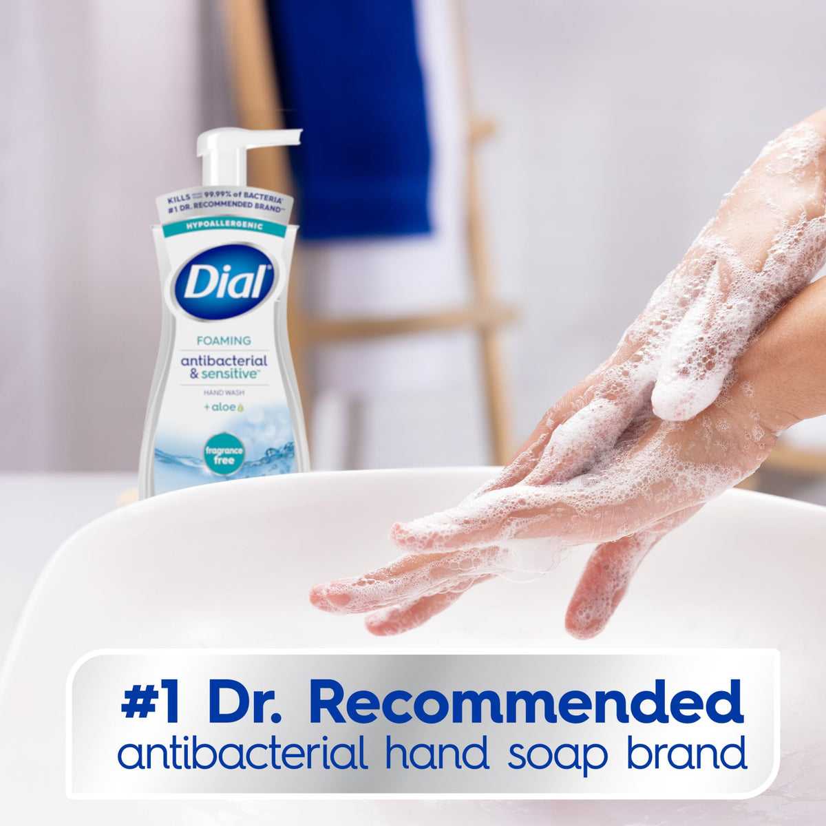 Antibacterial Defense Foaming Hand Soap + Aloe by Dial – 7.5 Ounce (Pack of 6), Clear, Pack of 6, Model Dial Foaming 7.5