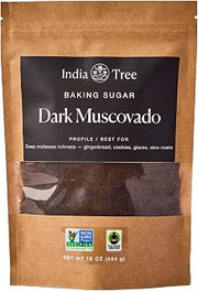 India Tree Dark Muscovado Sugar, 1 lb (Pack of 4)