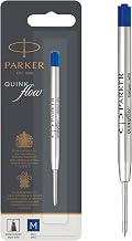 Parker QUINK Long Fountain Pen Ink Refill Cartridges, Blue