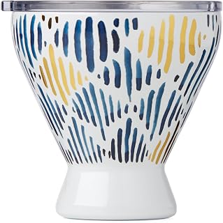Lenox 895898 Blue Bay Ikat Pattern Stainless Steel Cocktail Tumbler