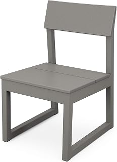 Polywood Edge Dining Side Chair in Slate Grey