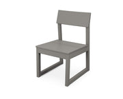 ® Edge Dining Side Chair in Slate Grey by Polywood – High Density Polyethylene (HDPE), Slate Grey, Model EMD100GY