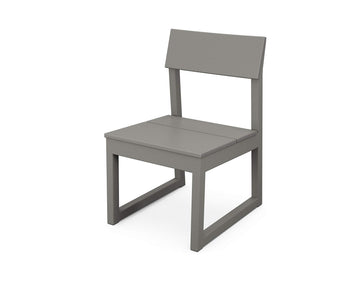 ® Edge Dining Side Chair in Slate Grey by Polywood – High Density Polyethylene (HDPE), Slate Grey, Model EMD100GY
