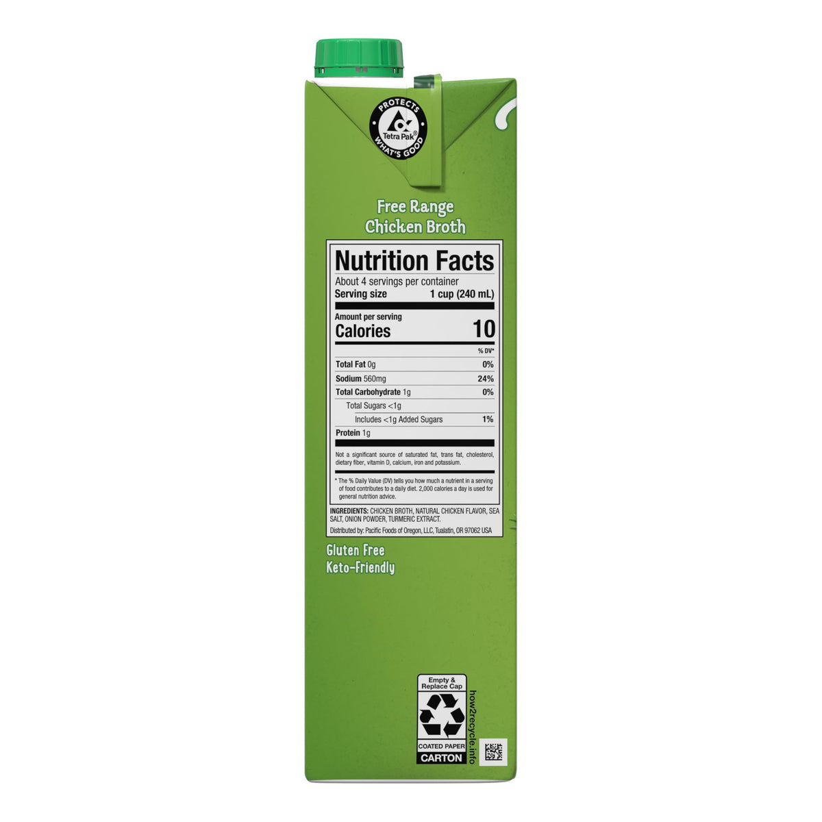 Broth Chicken Natural Free Range, 32 Fl Oz by Pacific Foods – 32 Ounce (Pack of 1), Model 39487
