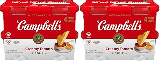 Campbell's Creamy Tomato Soup, 7 Oz Microwavable Bowl (Pack of 8)