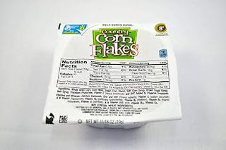 General Mills Corn Flakes - Country Cereal, Bowl Pak, 0.69 Ounce -- 96 per case.