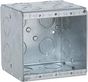 RACO Hubbell 696 Masonry Boxes, 3-1/2 in. Deep - Nongangable with Conduit KO's, 2-Gang, 3-25/32 in. Wide, Gray