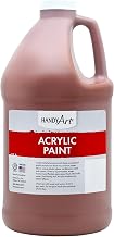 Handy Art Student Acrylic Paint, Burnt Sienna, 64 oz Bottle, Semi-Gloss