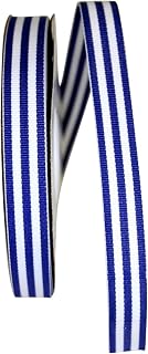 Reliant Ribbon Grosgrain Stripes Rd Ribbon, 5/8 Inch X 25 Yards, Navy