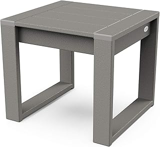 Polywood Edge End Table, Slate Grey
