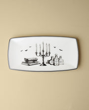 Vintage Halloween Hors Doeuvres Tray by Lenox – 13" x 6.5" x 1", Porcelain, Multicolor, Model 899239