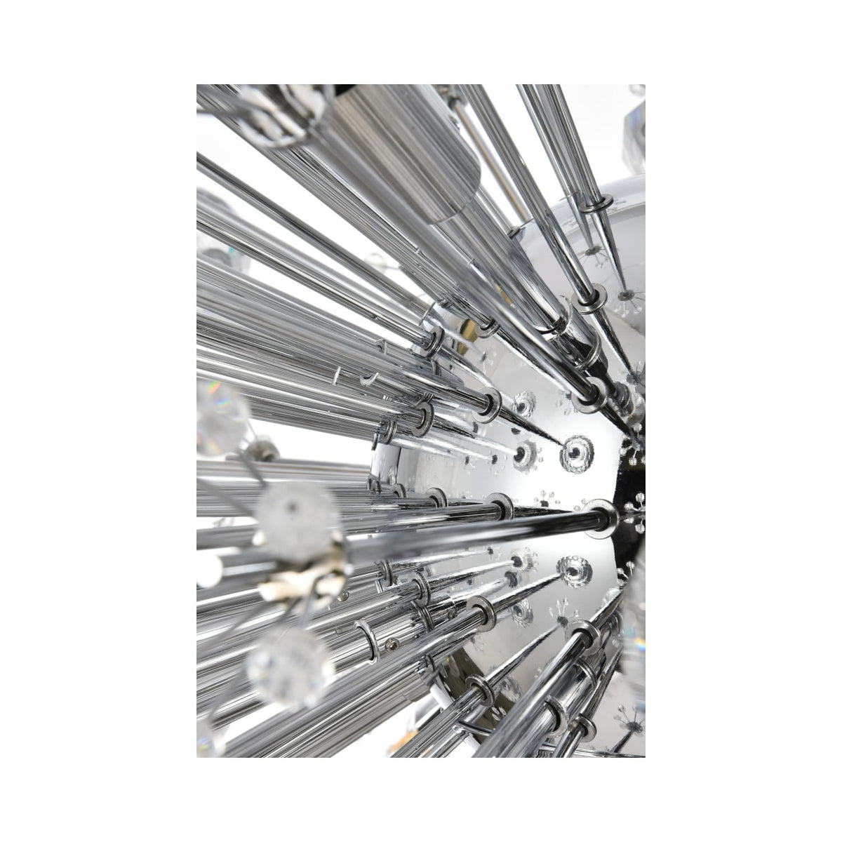 Vera 38 Light Pendant by Lighting Design – Metal, Clear, Model 2550D48C