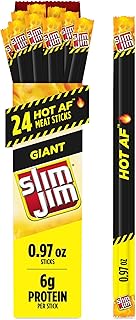 Slim Jim Giant Smoked Jerky Sticks, Hot AF Flavor, 0.97 oz., 24-ct