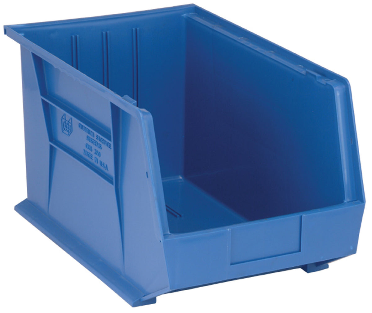 QUANTUM STORAGE SYSTEMS Blue / 18L x 11W x 10H / Ultra Stack & Hang Open Storage Bins
