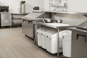 Rubbermaid Commercial Products 400 Cup / White, Clear / Bin Kitchen Trash Cans
