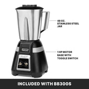 Waring Toggle Switch | Stainless Jar / 48 oz / Black Countertop Blenders