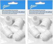Ateco 398 Standard Plastic Couplers, for Use Cake Decorating Tubes and Bags, Set of 4, 4 Count, White (Ð¢wÐ¾ Ð Ð°Ñk)