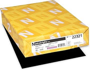 Neenah Paper 22321 Color Paper, 24lb, 8 1/2 x 11, Eclipse Black, 500 Sheets