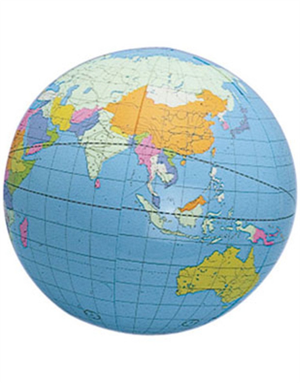 Inflatable Globe Toy by Toysmith – 12", vinyl, Blue / Green, Model TSM854