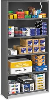 Tennsco ESPC61236MGY Closed Commercial Steel Shelving, Six-Shelf, 36w x 12d x 75h, Medium Gray