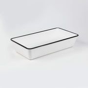 White Melamine Bowl by American Metalcraft – 144 oz., 144.0 ounces, Melamine, White, black rimmed, Model MRW815