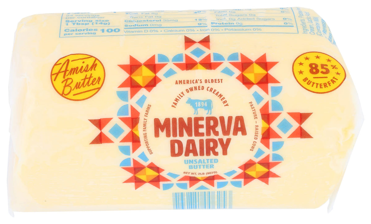 Butter Amish Salted No2, 32 Ounce by Minerva Dairy – 2 Pound (Pack of 1), Model 0764881006253