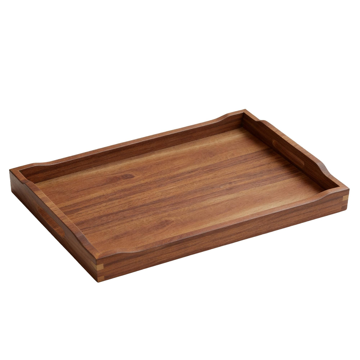 Plusinthebox Acacia Wood Serving Tray, 16.9 x 12 Inch, Natural