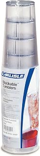 Carlisle FoodService Products 52168107 Stackable ShatterResistant Plastic Tumbler, 16 oz., Clear (Pack of 6)